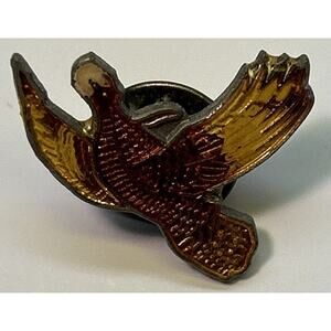 Ruffed Grouse Enamel Hat Lapel Pin Tie Tack Vintage